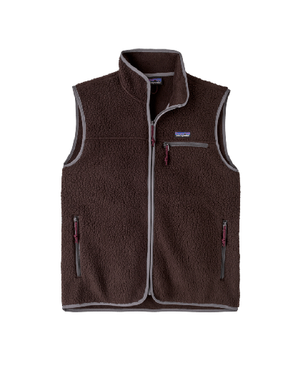 Men's Retro Pile Vest Den Brown