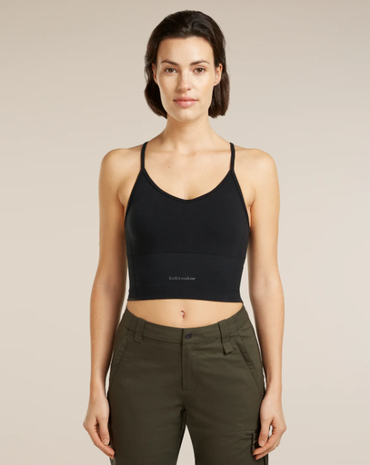 Women's Merino 260 Seamless Rib Strappy Tank Black