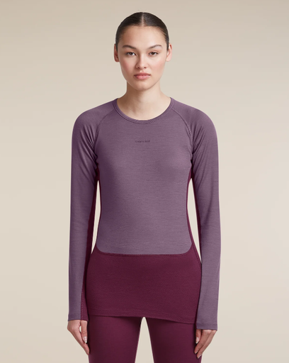 Women's Merino 200 ZoneKnit™ LS Crewe Dk Berry/Grey Plum/Cb