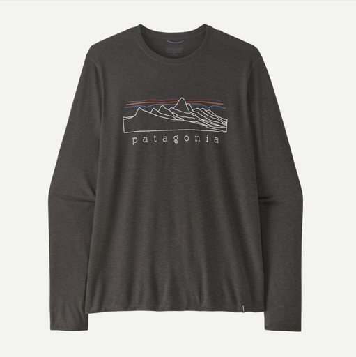 Men's L/S Cap Cool Trail Shirt - Stratapeaks Ink Black