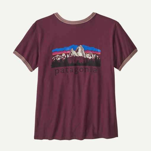 Women's Fitz Roy Foothills Ringer Tee Berry Fig