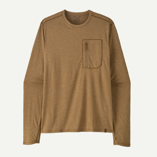 Men's L/S Cap Cool Sun Shirt Wolf Brown - Classic Tan X-Dye