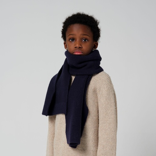 [26292962 396 One size] Velvet Yak Scarf Deep Dark Blue