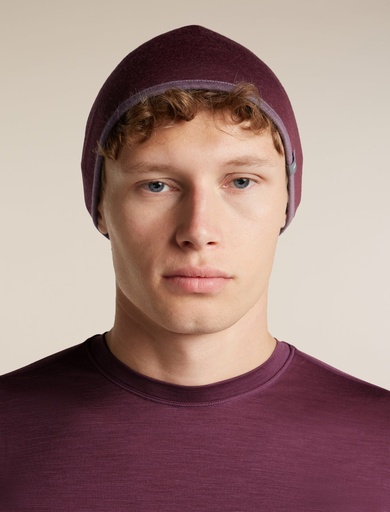 [IBIBM200 0OD OS] Pocket Hat Dk Berry/Grey Plum
