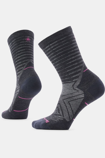 Women's Run Zero Cushion Crew Socks Charcoal