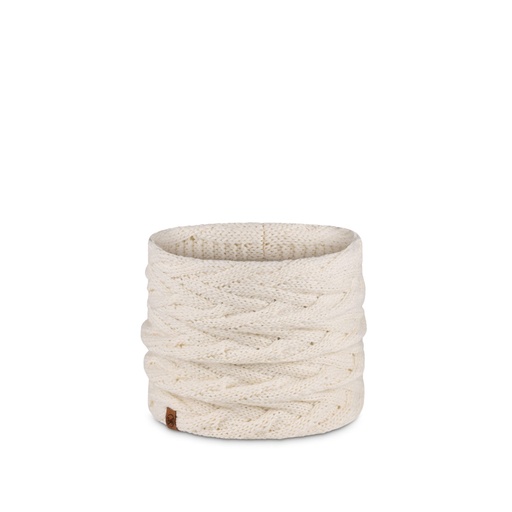 [123518 000] Knitted & Fleece Nekwarmer Caryn White