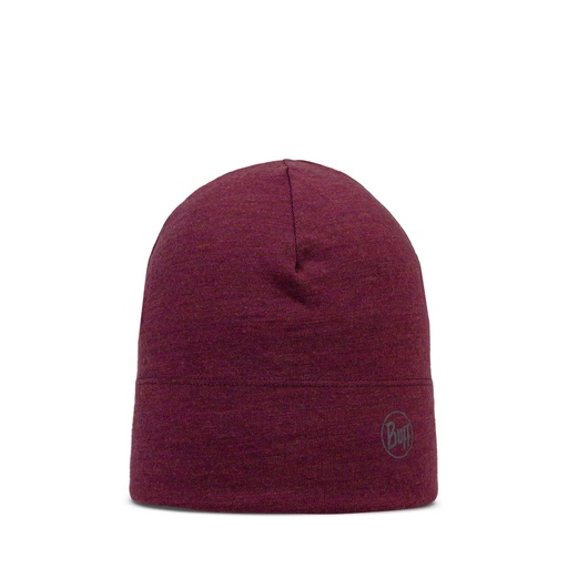 [118007 422] Merino Midweight Beanie Melange Tibetan Red