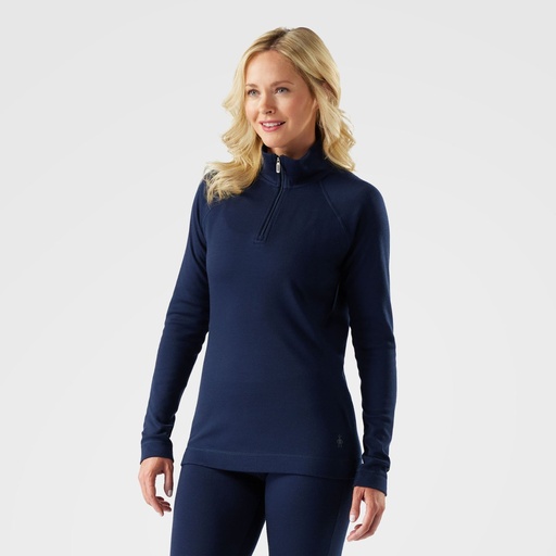 Women's Classic Thermal Merino Base Layer 1/4 Zip Boxed Deep Navy