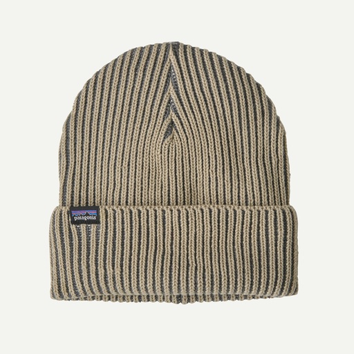 [29105-CSWE-ALL] Fishermans Rolled Beanie Contrast Stripe: Weathered Stone