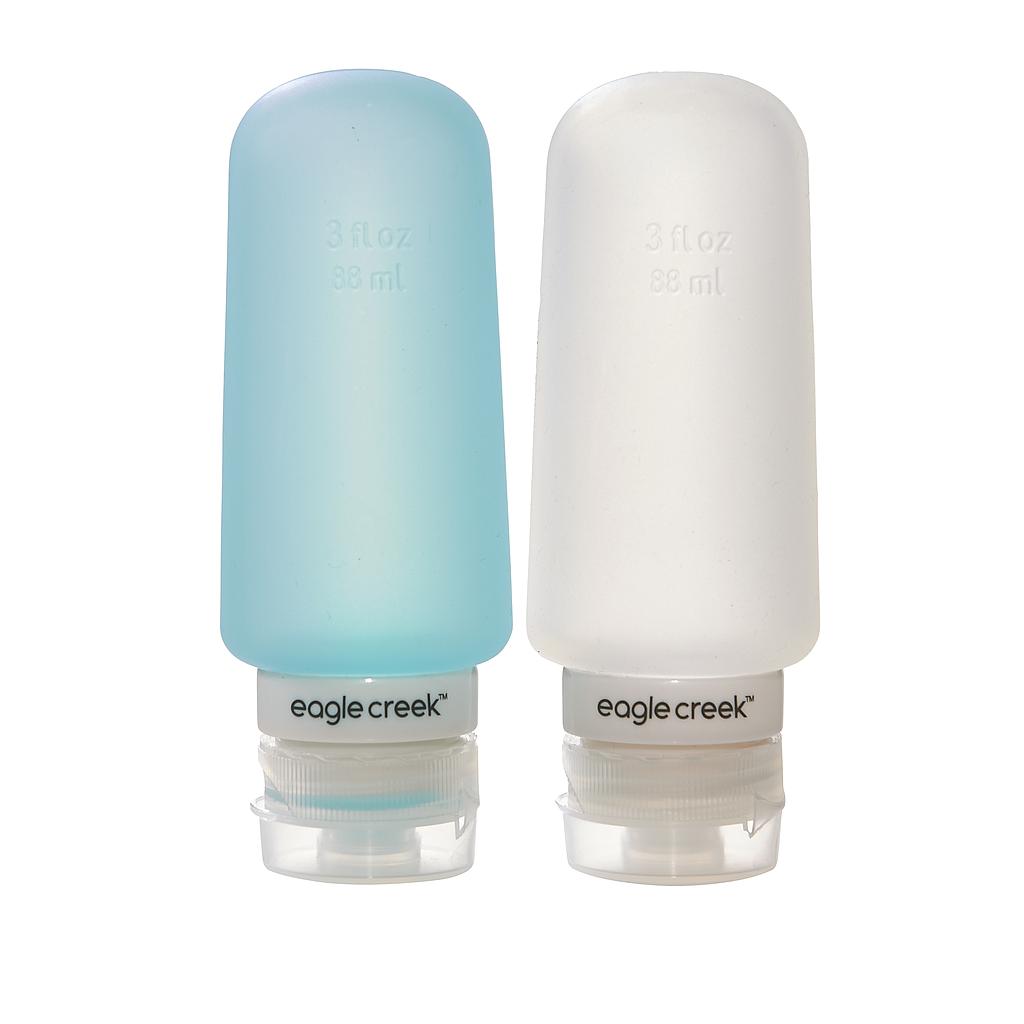 [EC041259147] Silicone Bottles 3 Oz Clear/Aqua