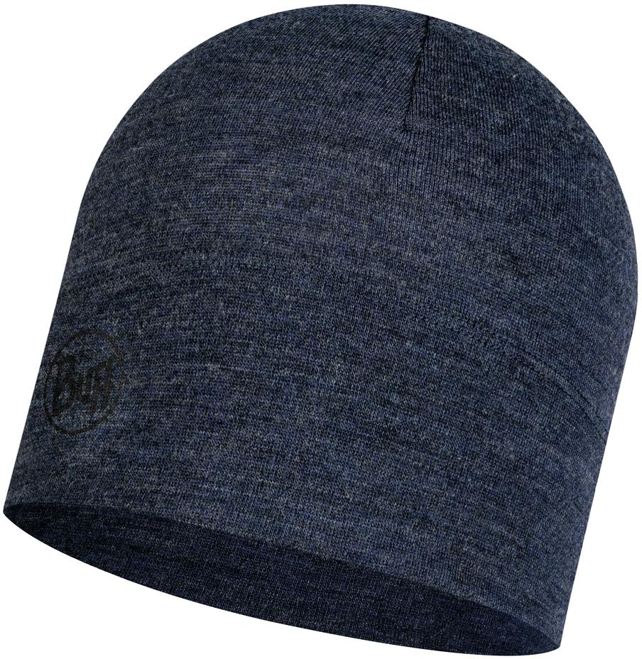 Merino Midweight Beanie Melange Night Blue