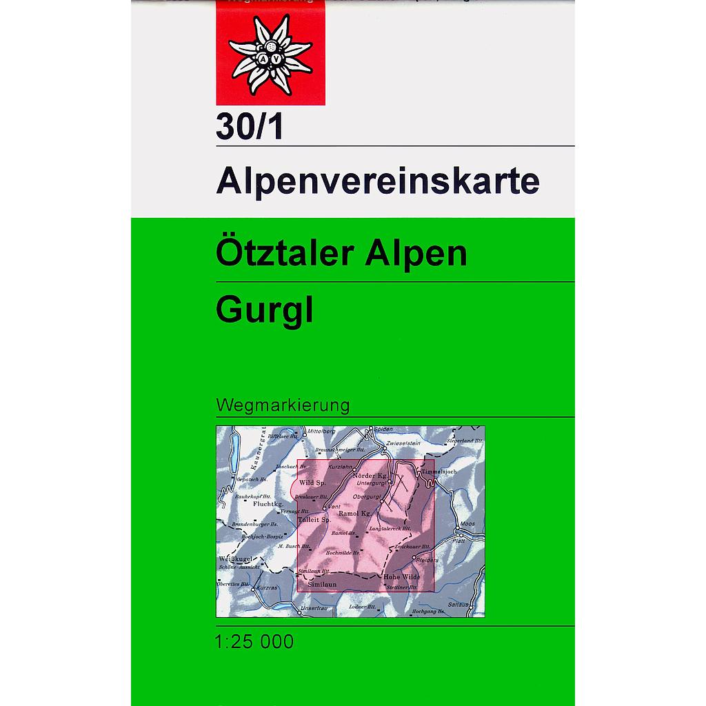 [AV.30/1] Ötztaler Alpen Gurgl 30/1 weg+ski - 1/25