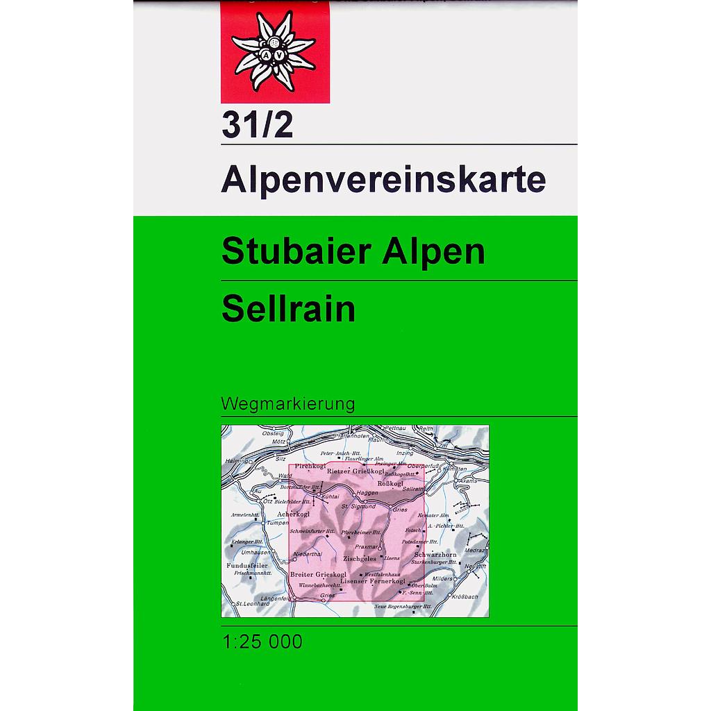 [AV.31/2 x] Stubaier Alpen Sellrain 31/2 weg+ski - 1/25