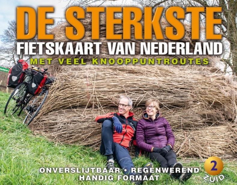 [BS.FK.70] Nederland 2 Midden / Zuid sterkste fietskaart r/v (r) wp - 1/200