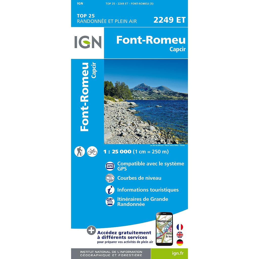 [IGN.2249ET] 2249ET Font-Romeu / Capcir gps - 1/25
