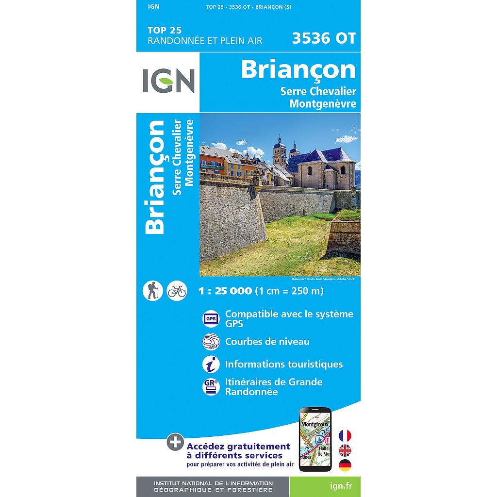 [IGN.3536OT] 3536OT Briançon / Serre-Chevalier / Montgenèvre - 1/25