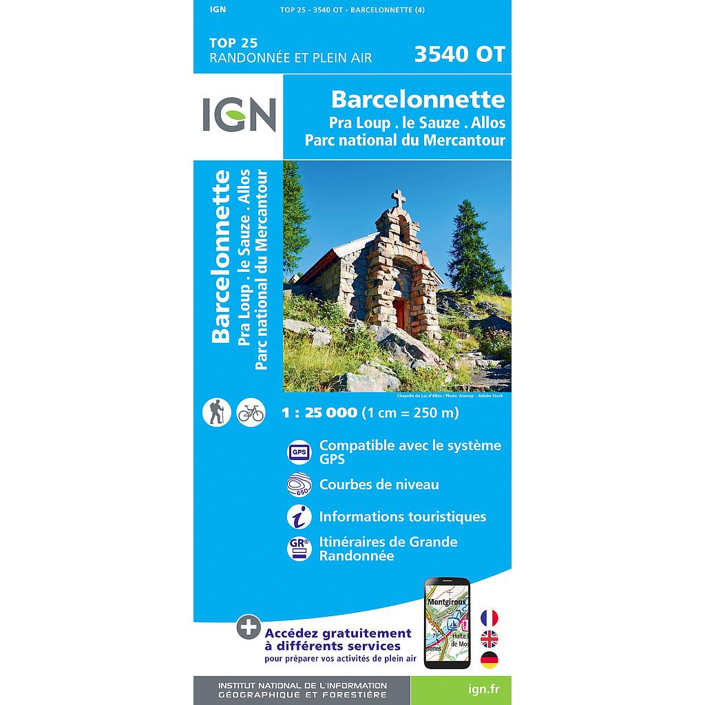 [IGN.3540OT] 3540OT Barcelonnette / Pra Loup / Le Sauze / Allos gps - 1/25