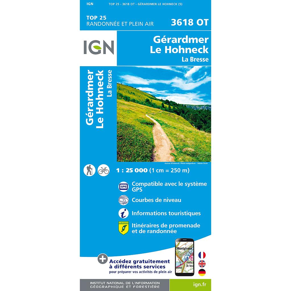 [IGN.3618OT] 3618OT Gérardmer / Le Hohneck / La Bresse gps 1/25