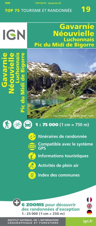 [IGN.75019] 75019 Gavarnie / Néouvielle / Luchonnais ign - 1/75
