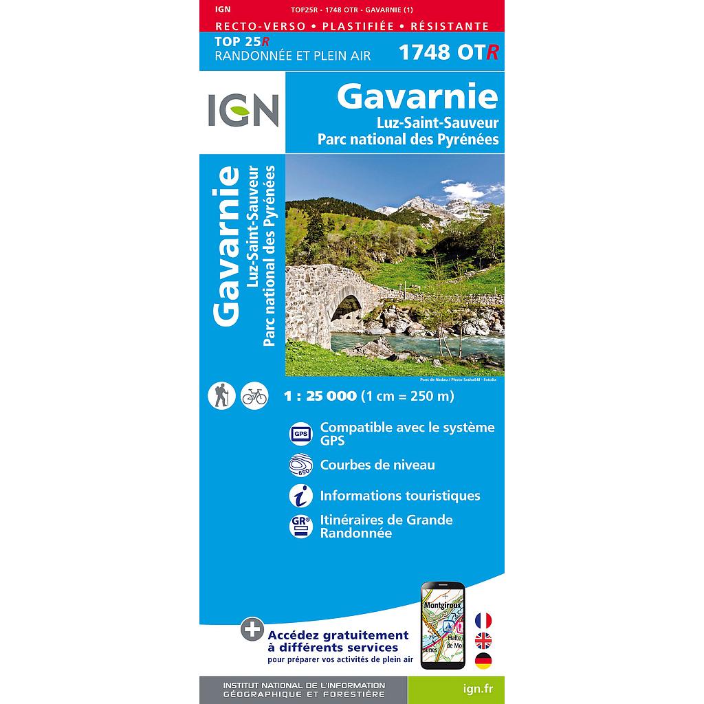 [IGN.P.1748OTR] 1748OTR Gavarnie / Luz-St-Sauveur / PNR des Pyrénées gps wp - 1/25
