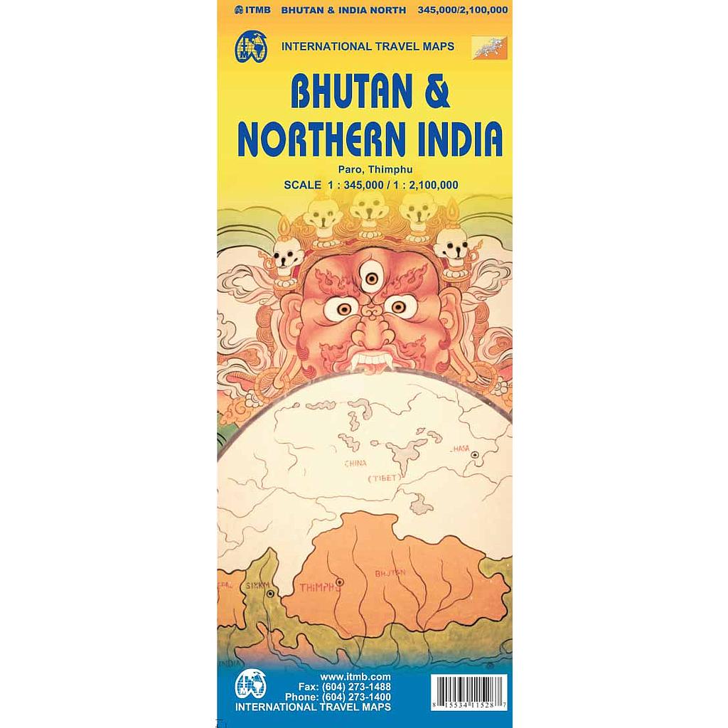 [ITM.0345] Bhutan & India Noordoost itm r/v (r) - 1/350-1/1,3M