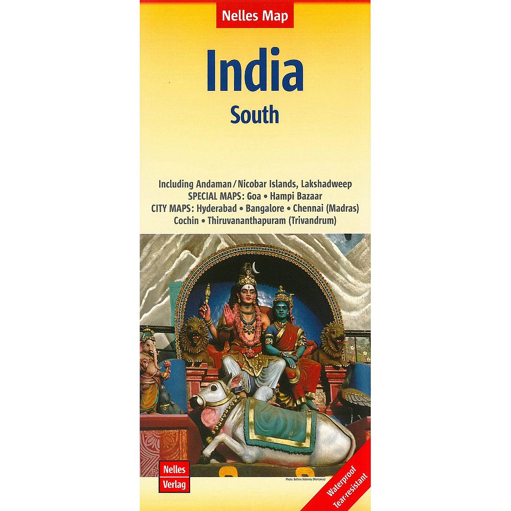[NEL.165W] India Zuid nel.map Goa-Bangalore-Chennai-Andaman - 1/1,5M
