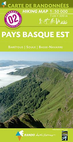 Pays Basque est - Barétous - Soule-Basse Navarre 2 gps/wgs84 - 1/50