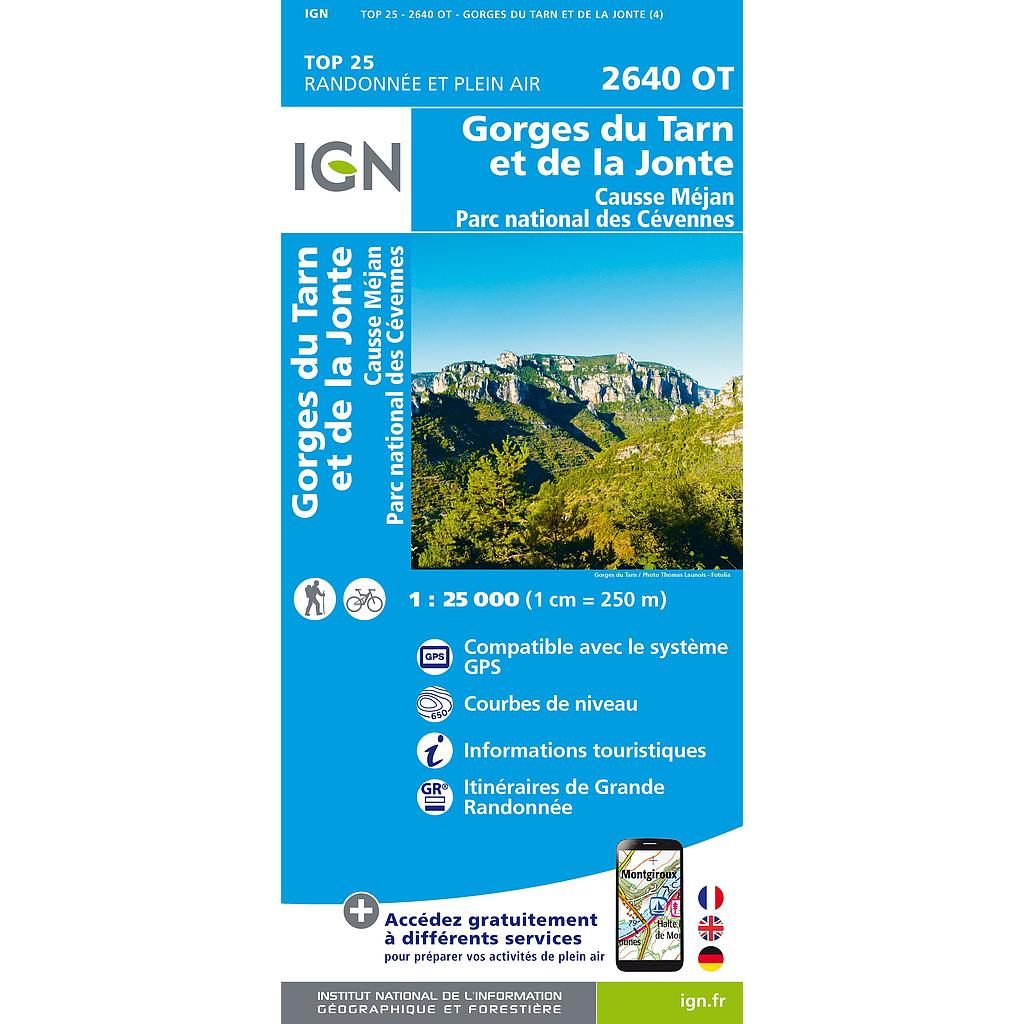 [IGN.2640OT] 2640OT - Gorges du Tarn et de la Jonte / Causse Méjean P