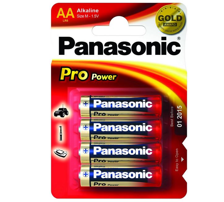 [320250] Panasonic Alkaline Battery Pro Power AA Card Of 4