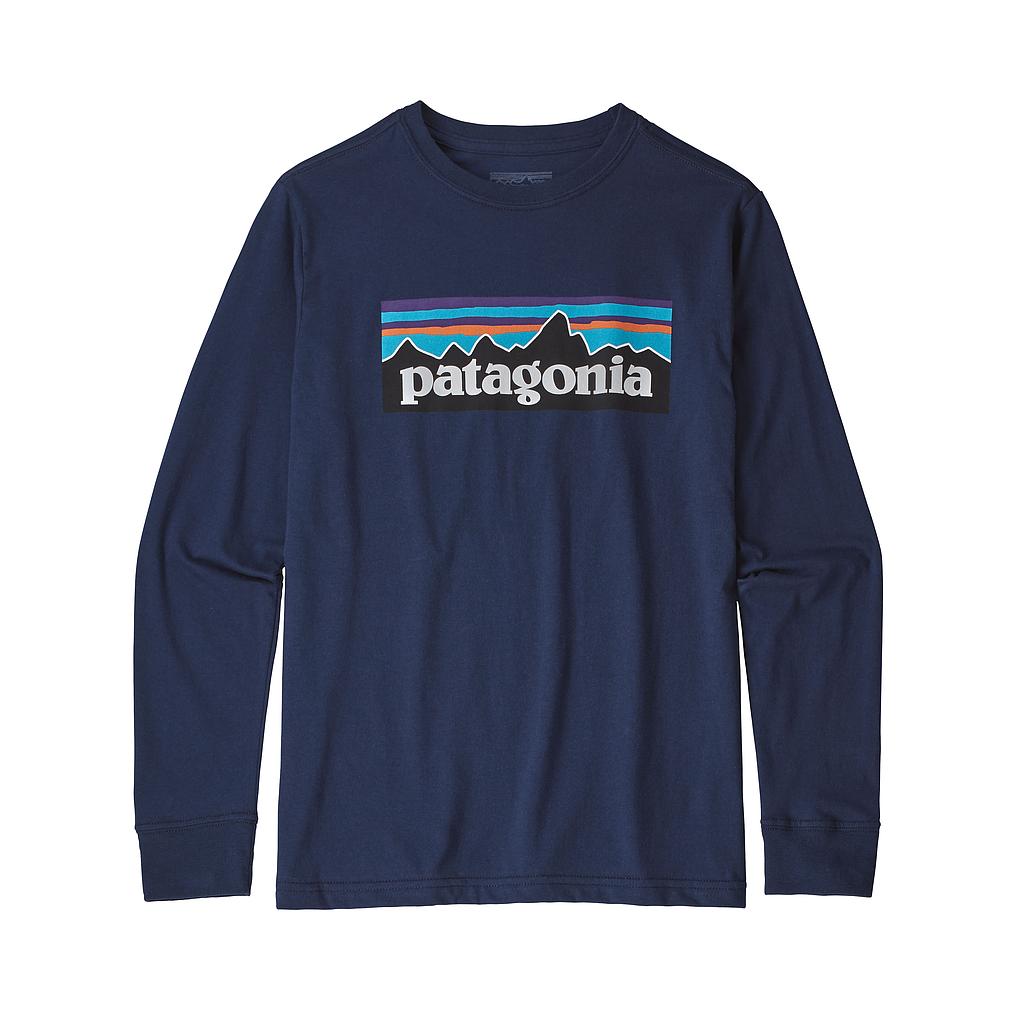 Boys' L/S Graphic Organic T-Shirt P-6 Logo: Classic Navy