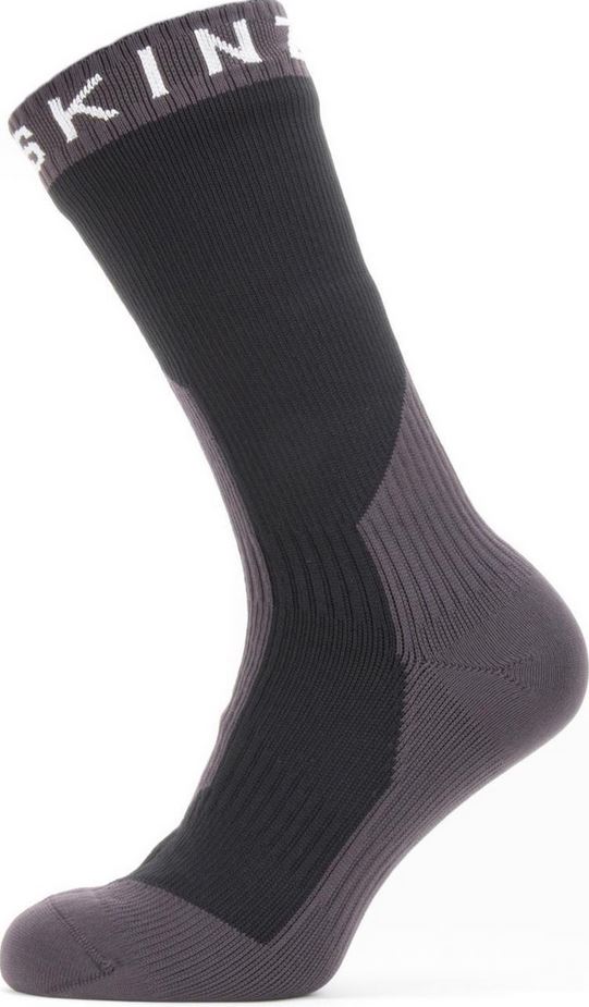 Waterproof Extreme Cold Weather Mid Length Sock Black/Grey/White
