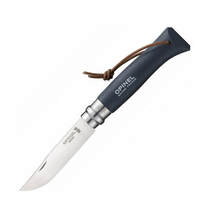 [510P2211-8 195] Zakmes N°8 Colorama - RVS - Leren Koord Black