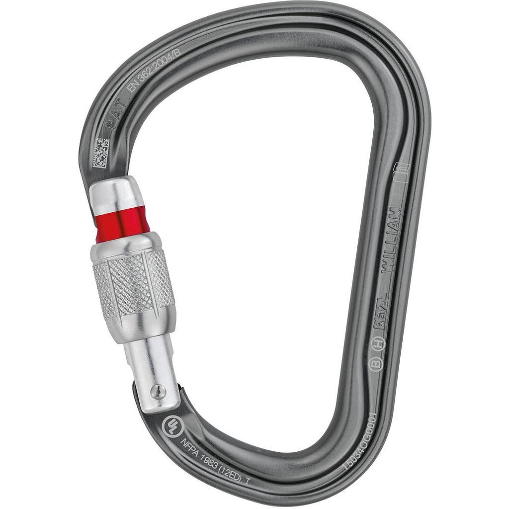 [M36A SL] William Carabiner Screw-Lock - Grijs Grey