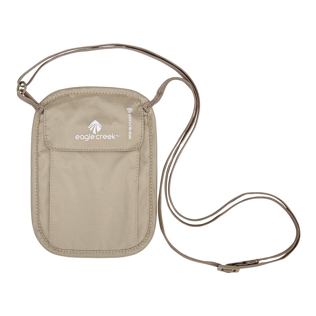 [EC041177055] RFID Blocker Neck Wallet Tan