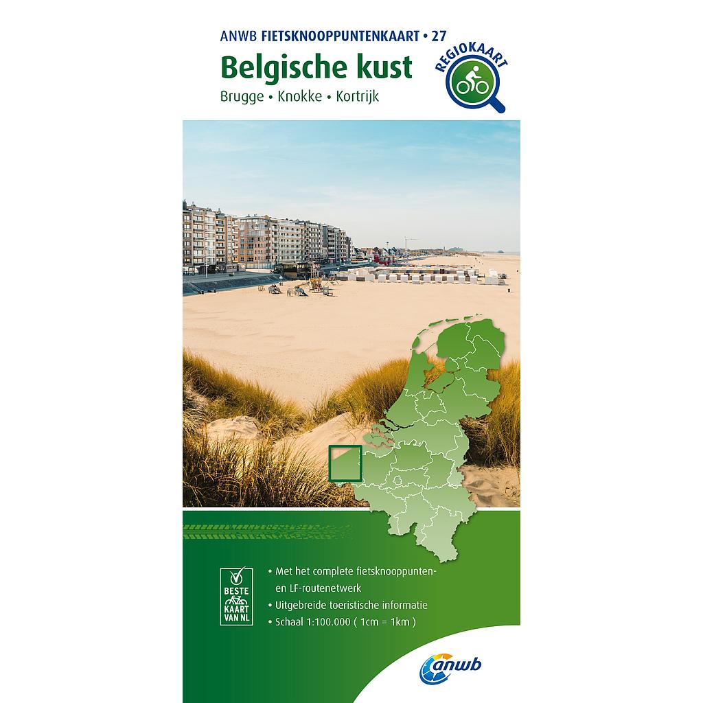 Belgische kust Knooppuntenkaart 27 BE - 1/100