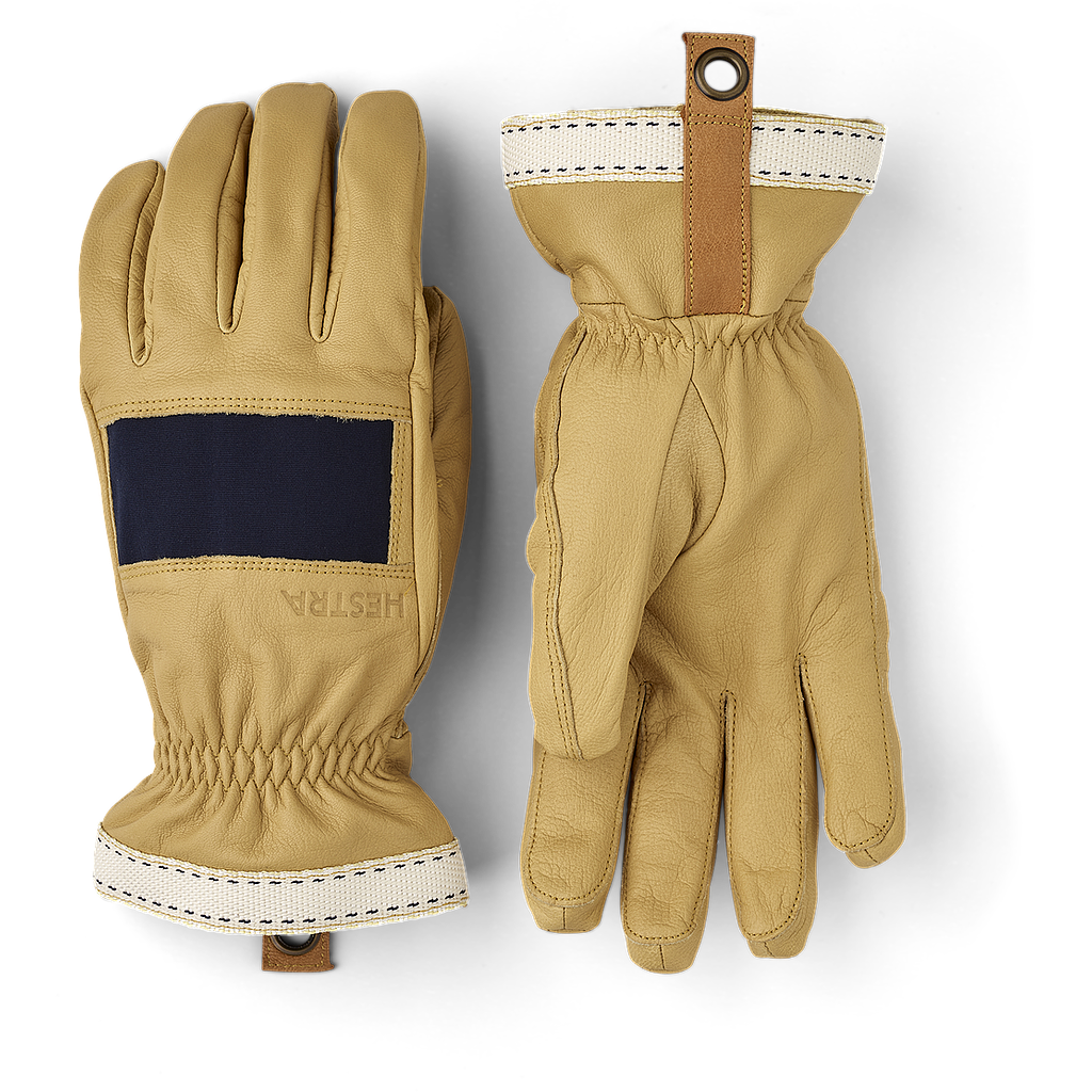Njord 5 finger Glove Navy/Natural Brown