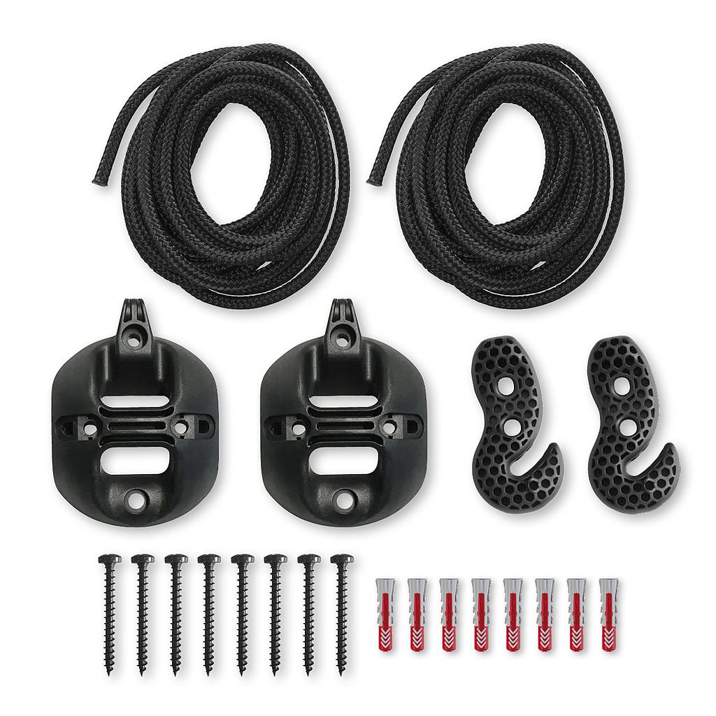 [CMF30-9] CasaMount - (Multipurpose) Suspension Set for Hammocks Black