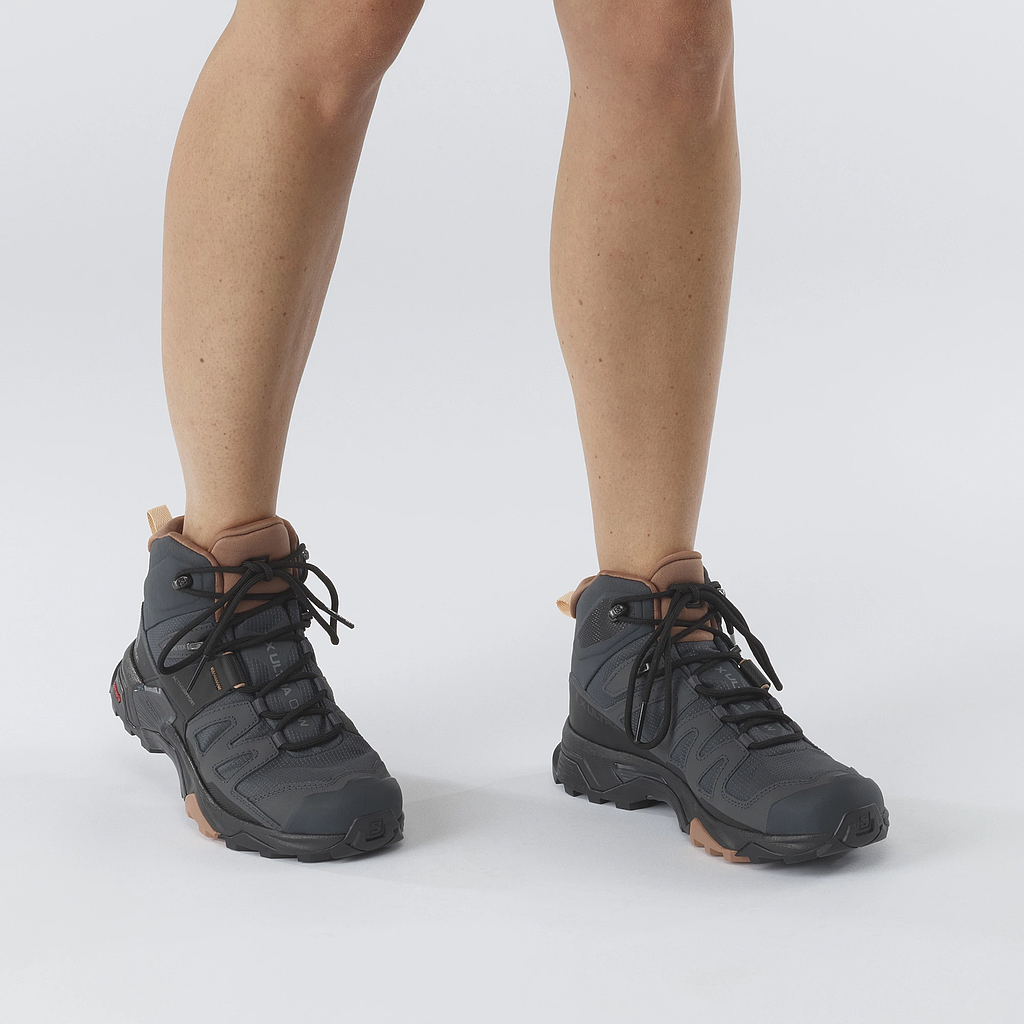 X Ultra 4 Mid GTX Dames Ebony/Mocha Mousse/Almond Cream