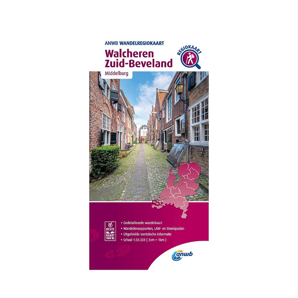 [ANWB.WRK.NL.113] Walcheren Zuid-Beverland Wandelregiokaart - 1/33