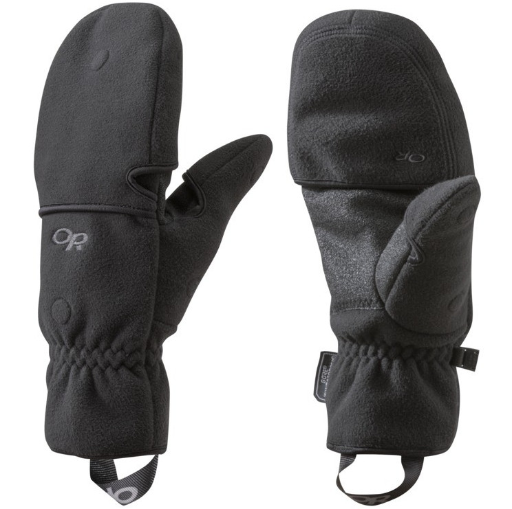 Gripper Convertible Gloves Black