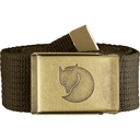 Canvas Brass Belt 4 cm Dark Olive