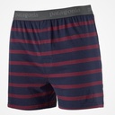 Essential Boxers Heren Pier Stripe: New Navy