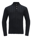 Nansen Wool Button Neck Dark Blue Melange