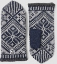 Nordic Wool Mitt Navy/Grey