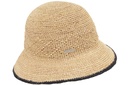 Raffia Crochet Cloche With Special Weaving 51144-0 Teak/Sand