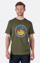 Stance 3 Peaks SS Tee Heren Army