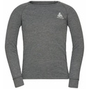 Top Crew Neck Long Sleeve Active Warm Eco Kid Odlo Steel Grey Melange