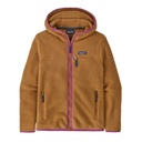 Women's Retro Pile Hoody Nest Brown W/Aamaranth Pink