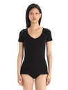 Women's Siren Short Sleeve Sweetheart Black