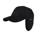 Baseball Cap with Earflap - 100% Cotton Black